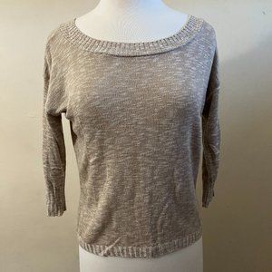 Express light brown open back sweater
